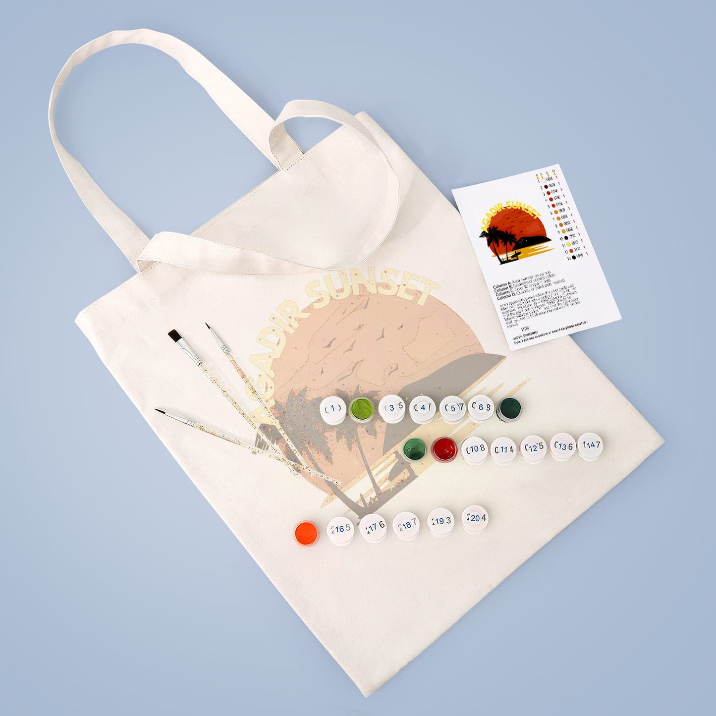 Paint by Numbers - DIY Totebag | Gadir Sunset