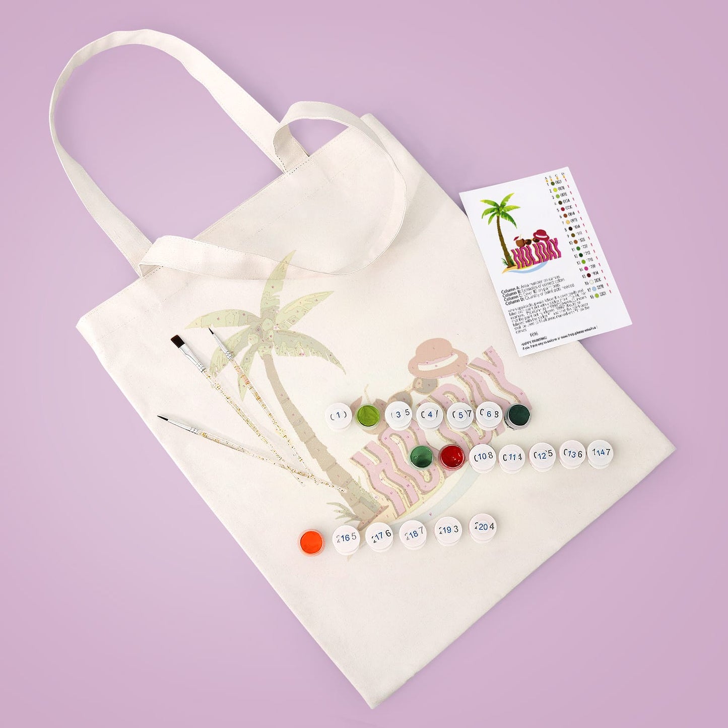 Paint by Numbers – DIY Totebag | Holiday Vibes