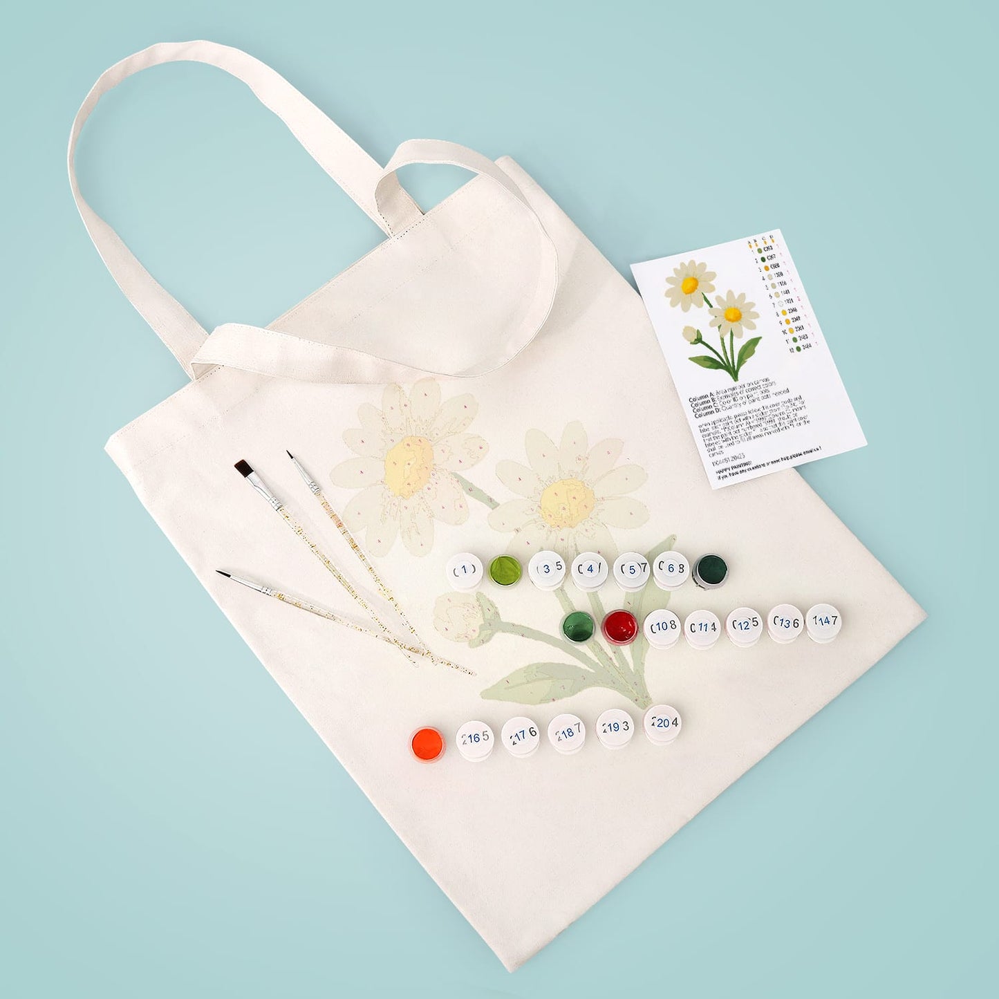 Paint by Numbers – DIY Totebag | Daisy Delight