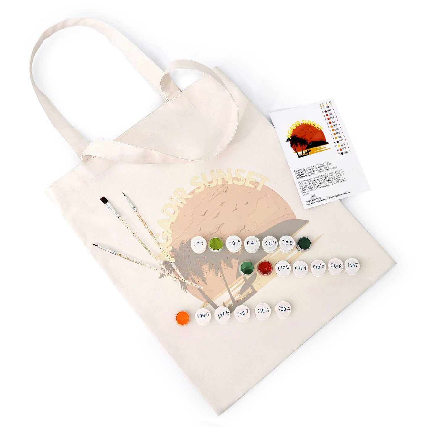 Paint by Numbers - DIY Totebag | Gadir Sunset