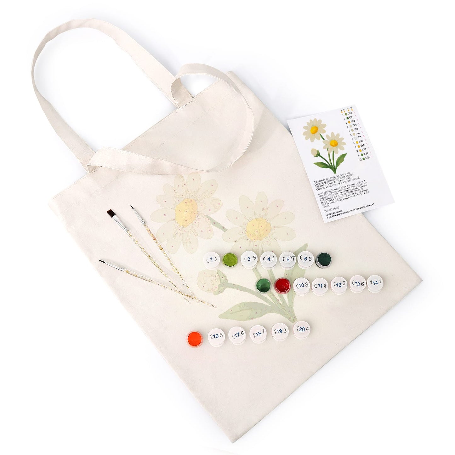 Paint by Numbers – DIY Totebag | Daisy Delight