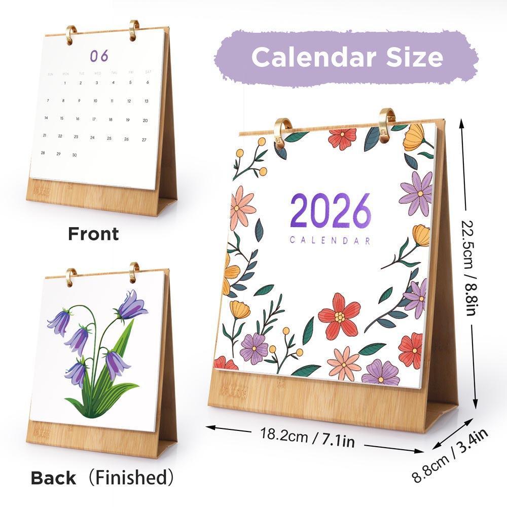 Paint by Numbers - 2026 Desk Calendar - Blooming Beauties