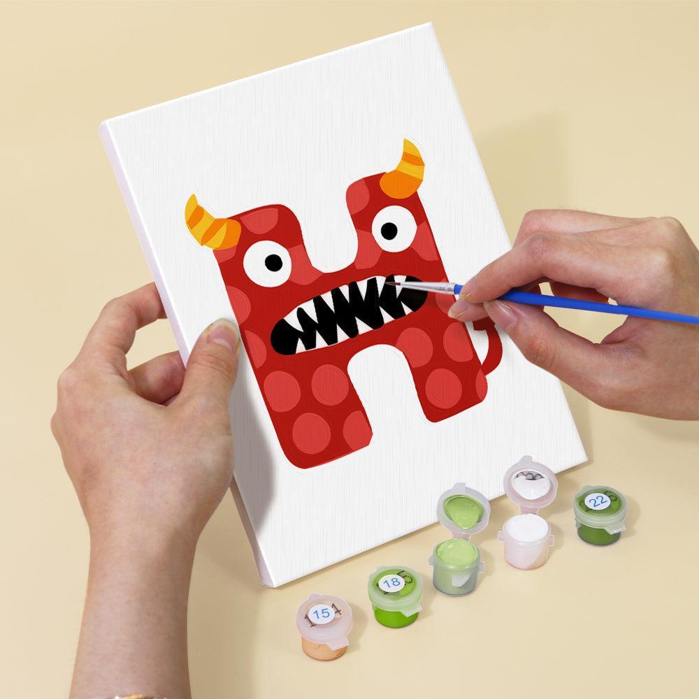 Paint by Numbers – Alphabet Painting Kit | Bold & Colorful Monsters A–Z