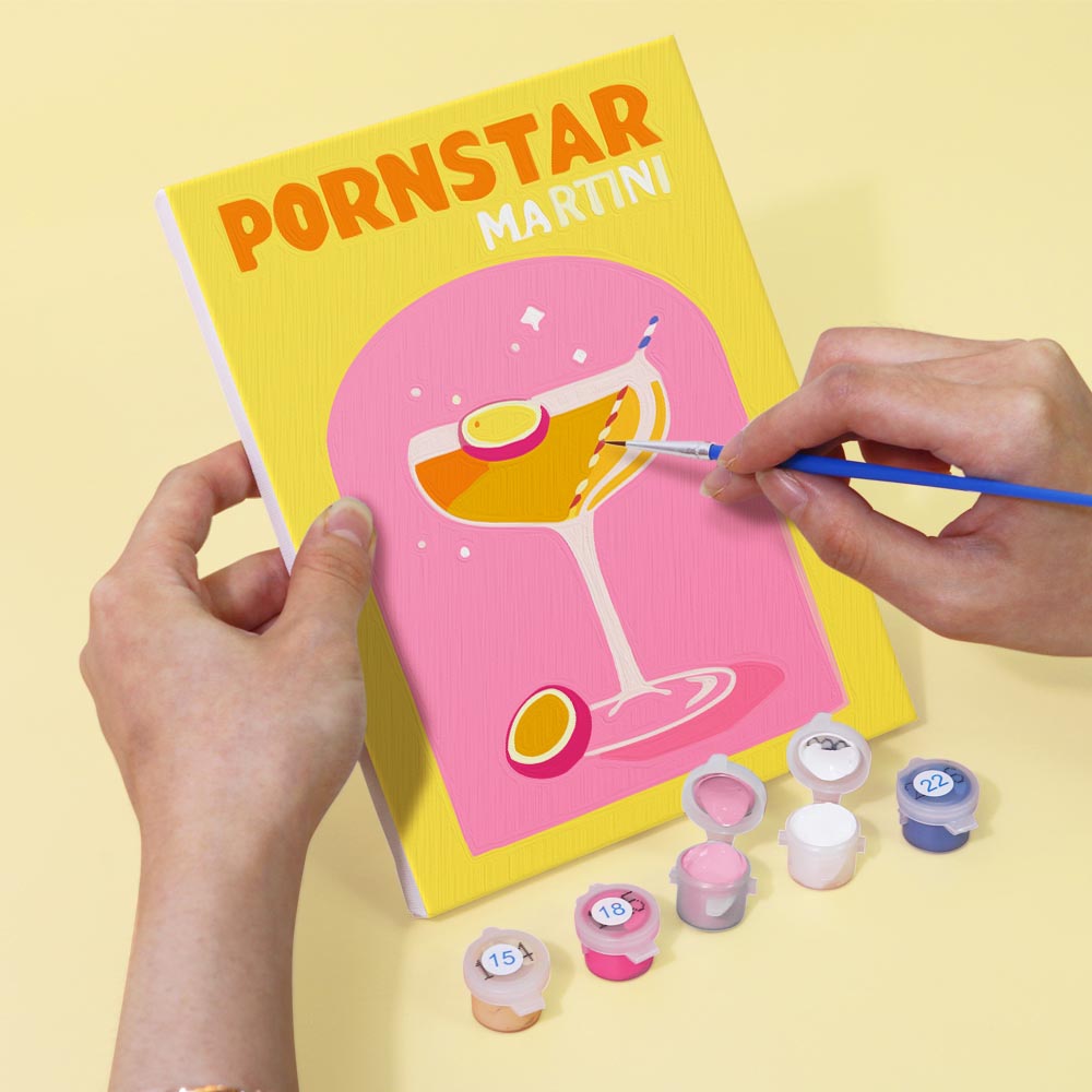 Paint by Numbers – 6 Mini Paintings | Pop Art Cocktails Set