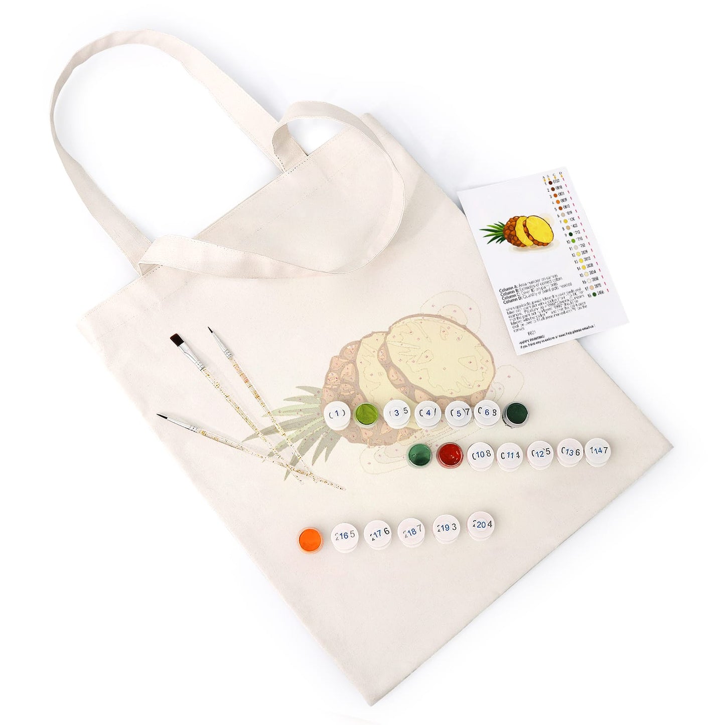 Paint by Numbers - DIY Totebag | Pineapple Twist