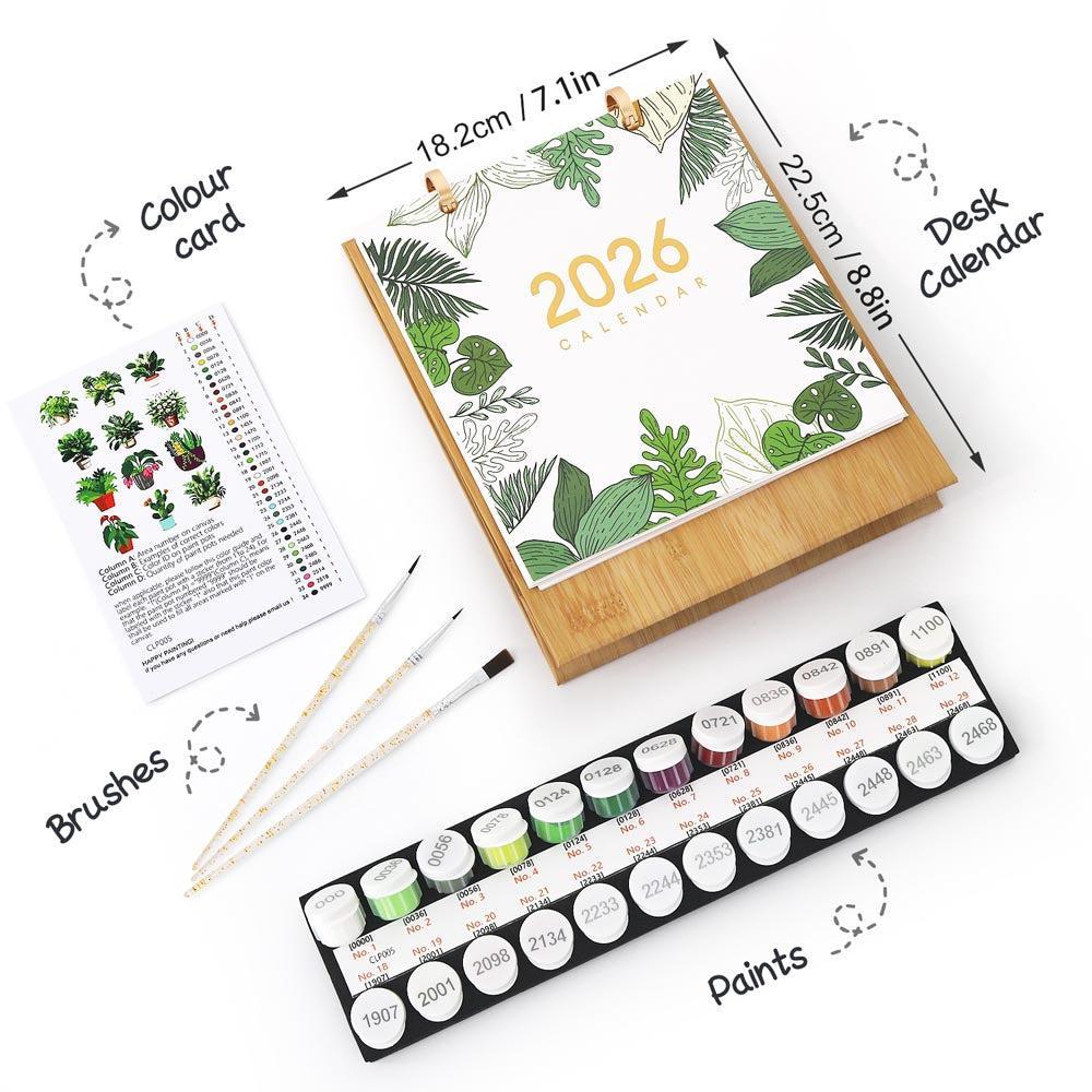 Paint by Numbers - 2026 Desk Calendar - Houseplant Haven
