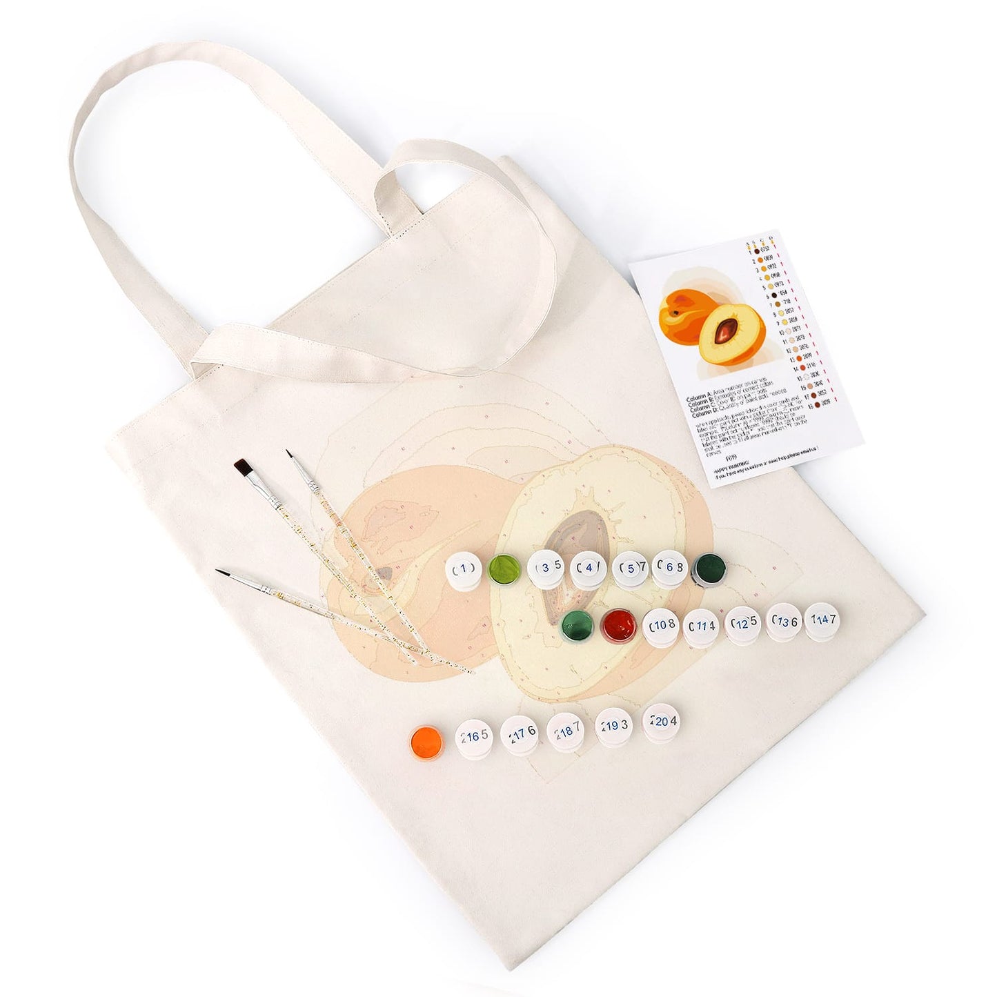 Paint by Numbers - DIY Totebag | Peach Delight