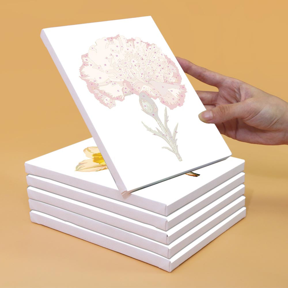 Paint by Numbers – 6 Mini Paintings | Floral Favorites Set