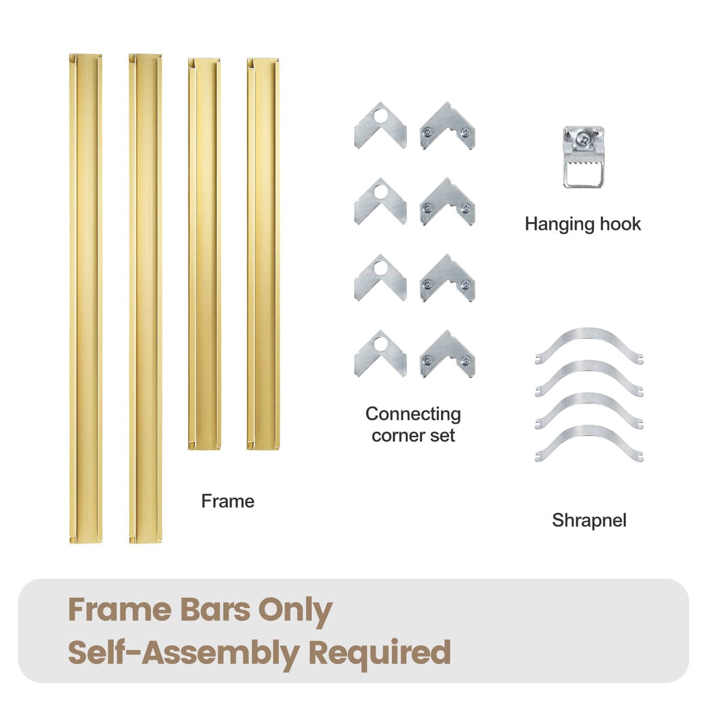 Aluminum DIY Frame – Modern Canvas Display | Multiple Sizes & Colors