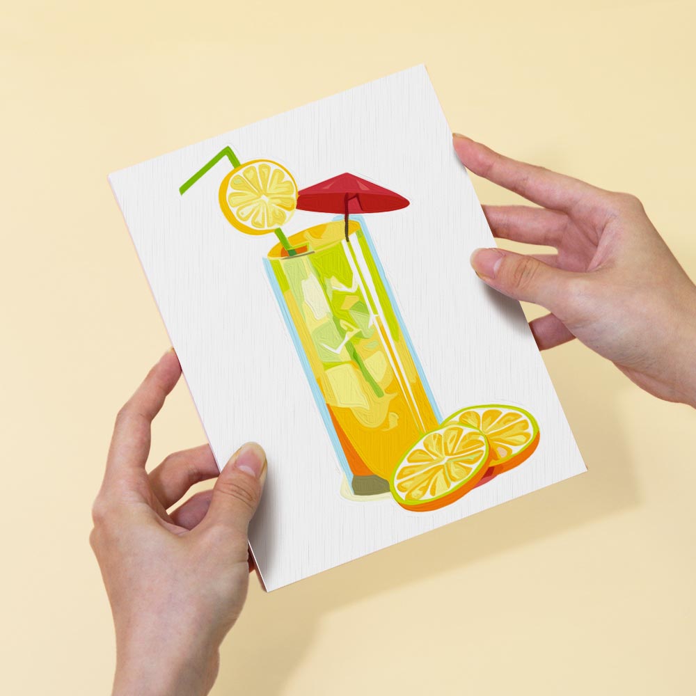 Paint by Numbers – 6 Mini Paintings | Summer Fruit Drinks Collection
