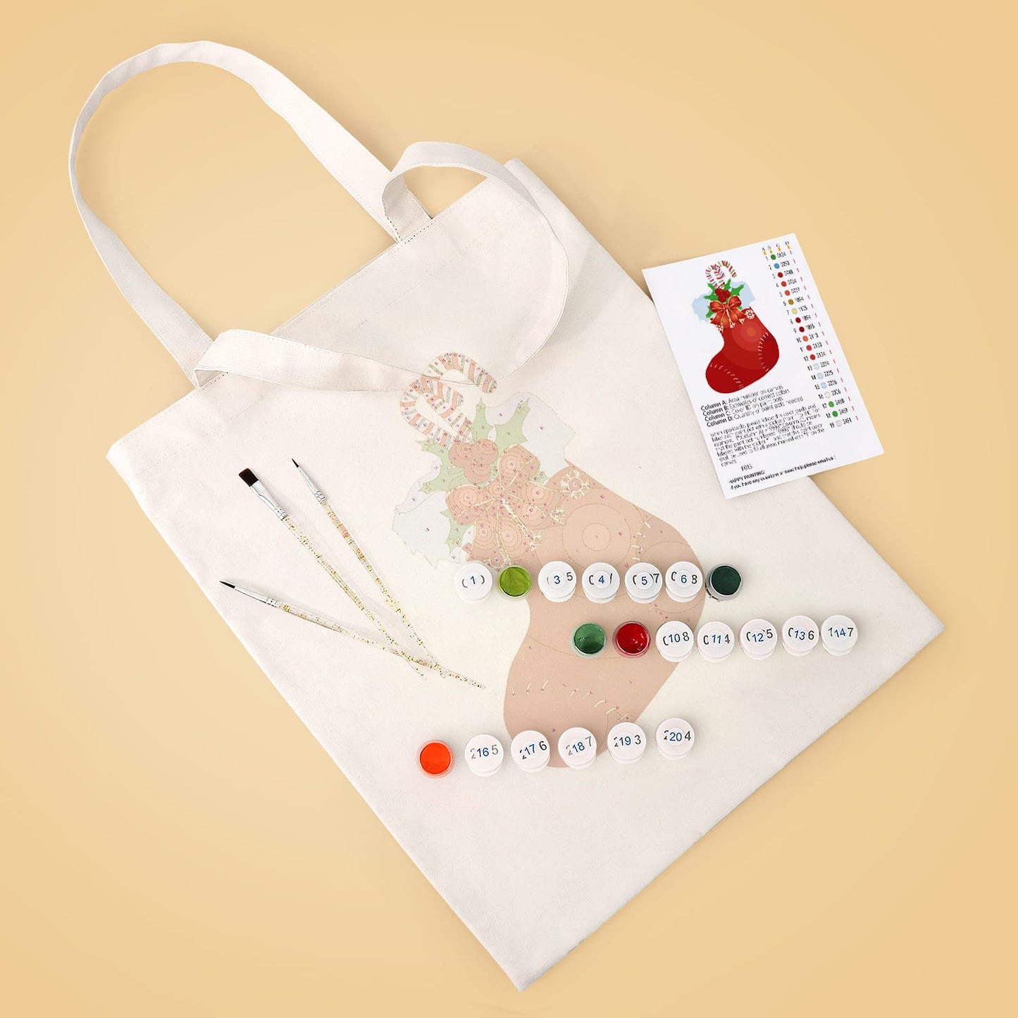Paint by Numbers – DIY Totebag | Christmas Stocking