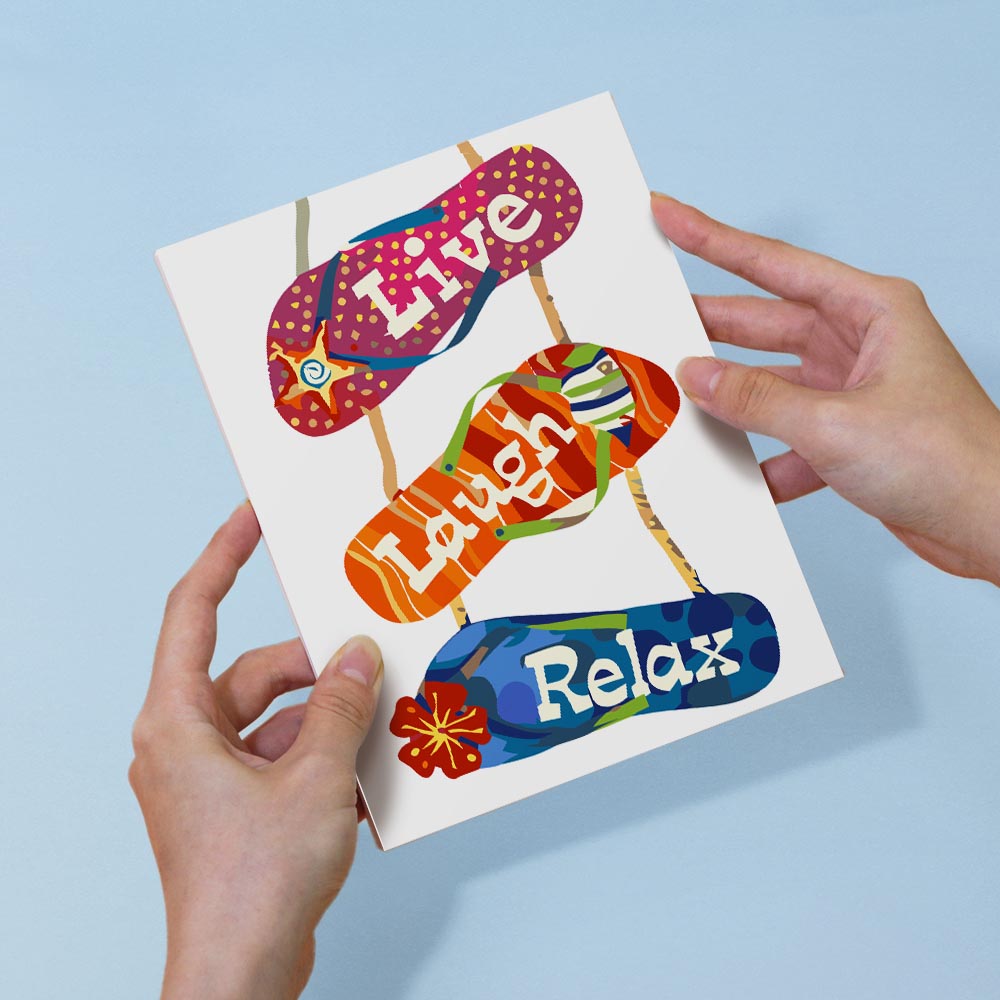 Paint by Numbers – 6 Mini Paintings | Fun Summer Flip-Flops Set