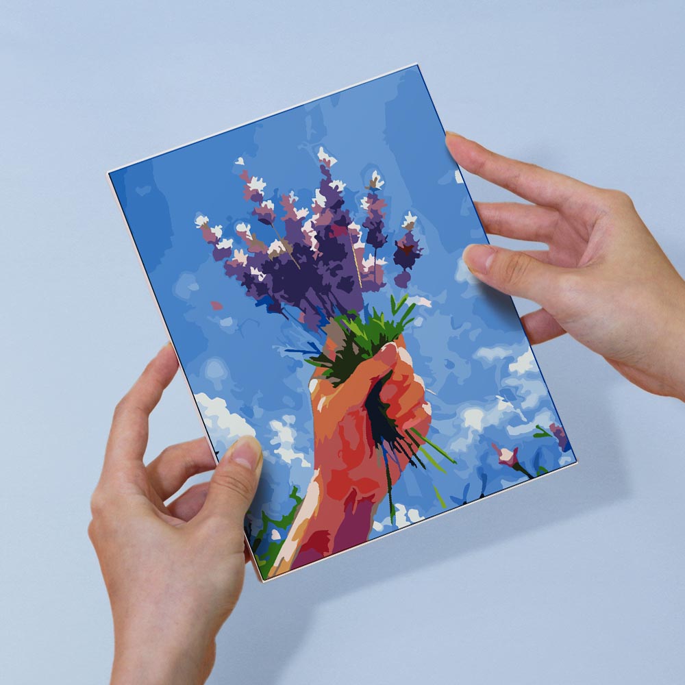 Paint by Numbers – 6 Mini Paintings | Flower Bouquets in the Sky Set