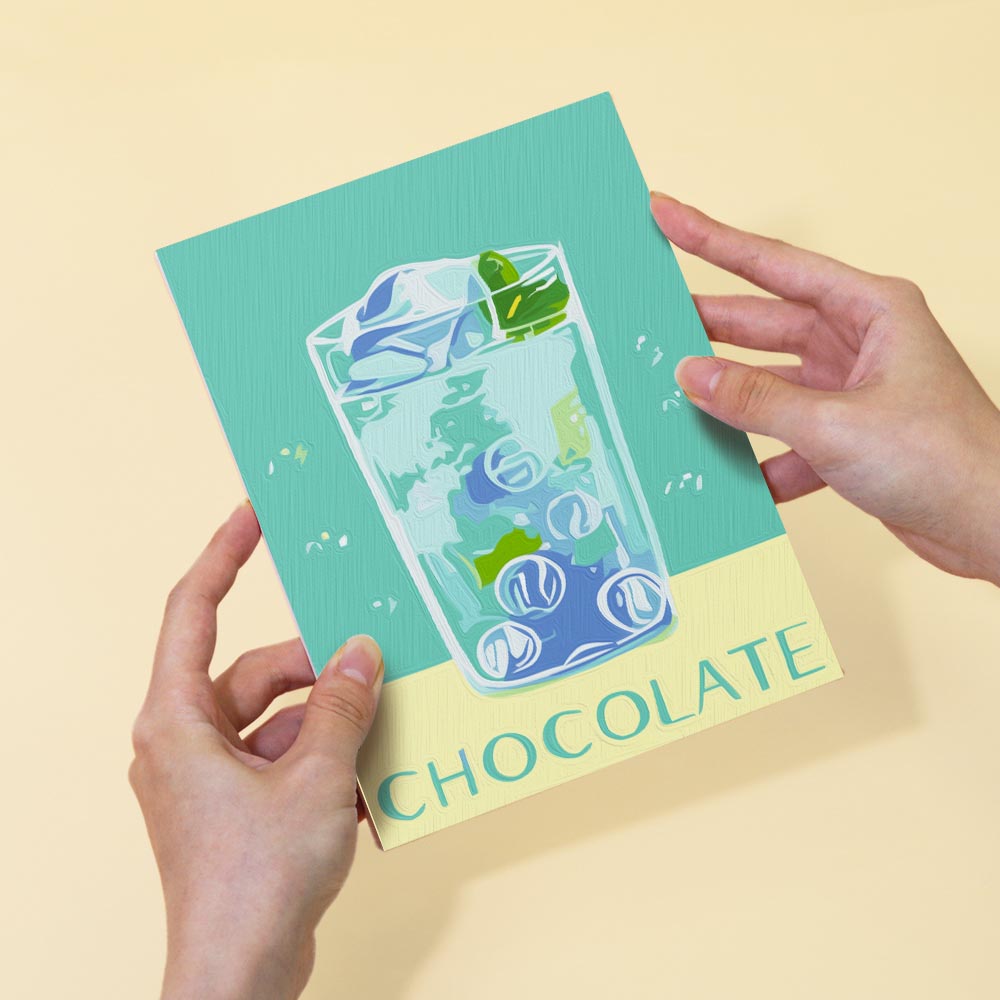 Paint by Numbers – 6 Mini Paintings | Retro Ice Cream & Drinks Set