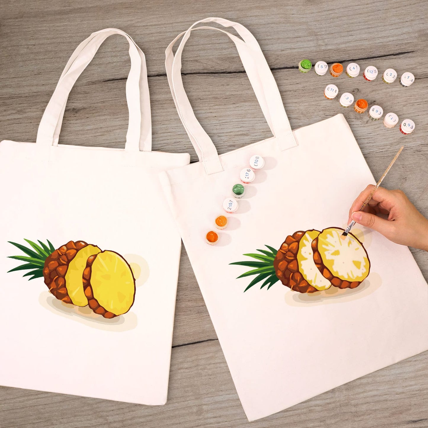 Paint by Numbers - DIY Totebag | Pineapple Twist