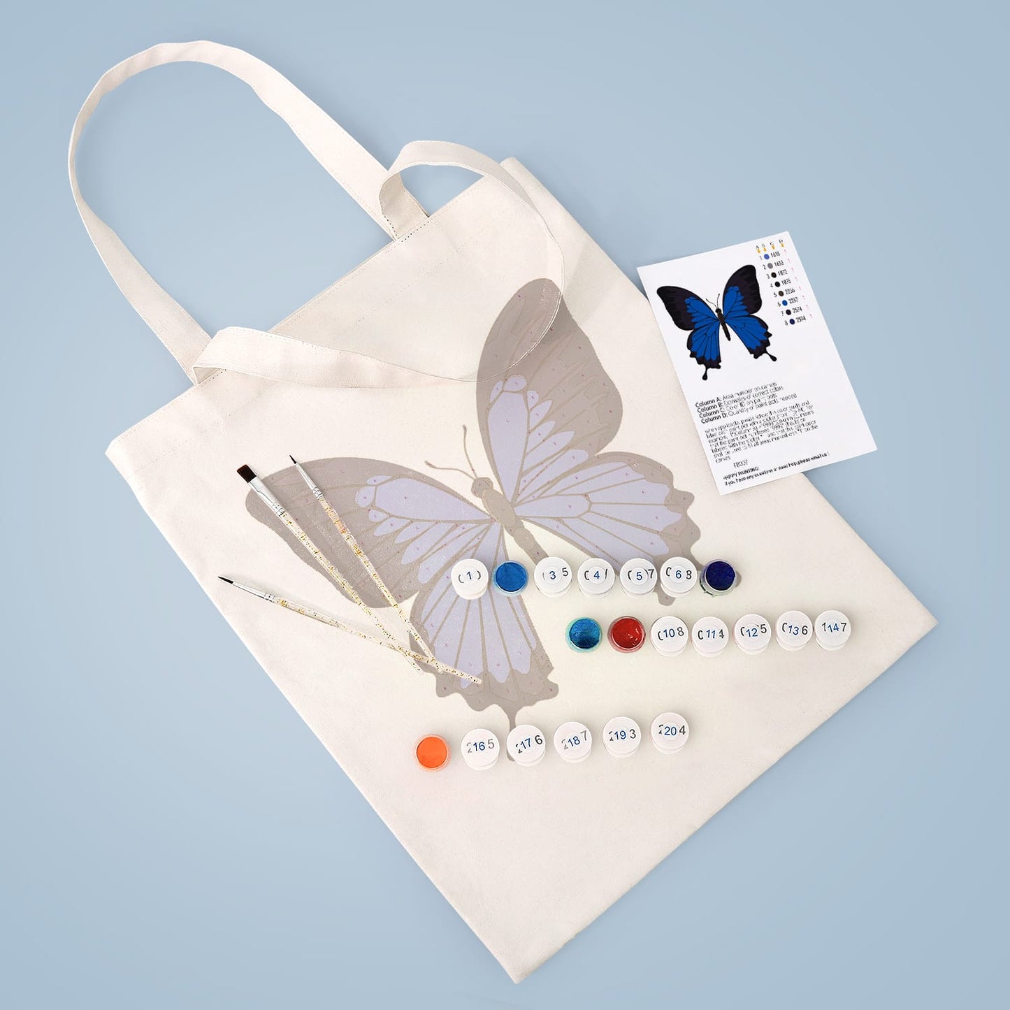 Paint by Numbers – DIY Totebag | Blue Majesty