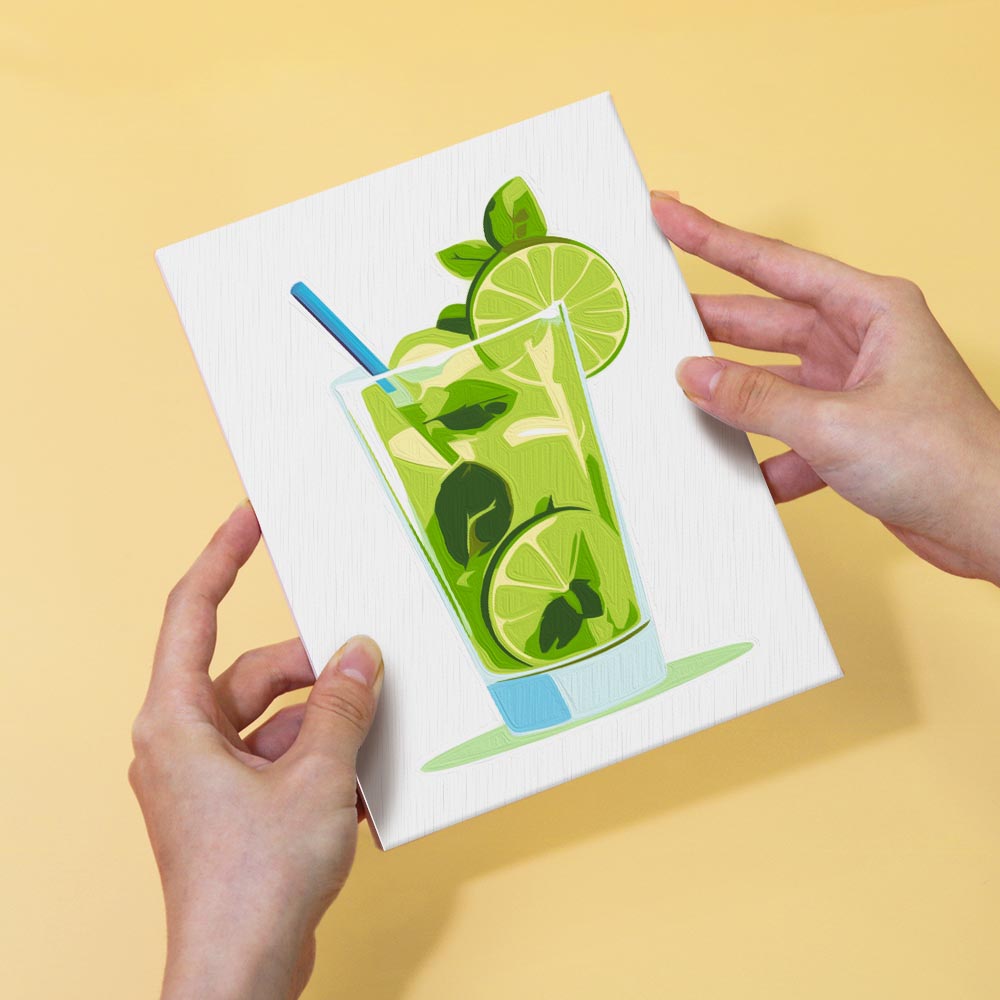Paint by Numbers – 6 Mini Paintings | Tropical Cocktails Set