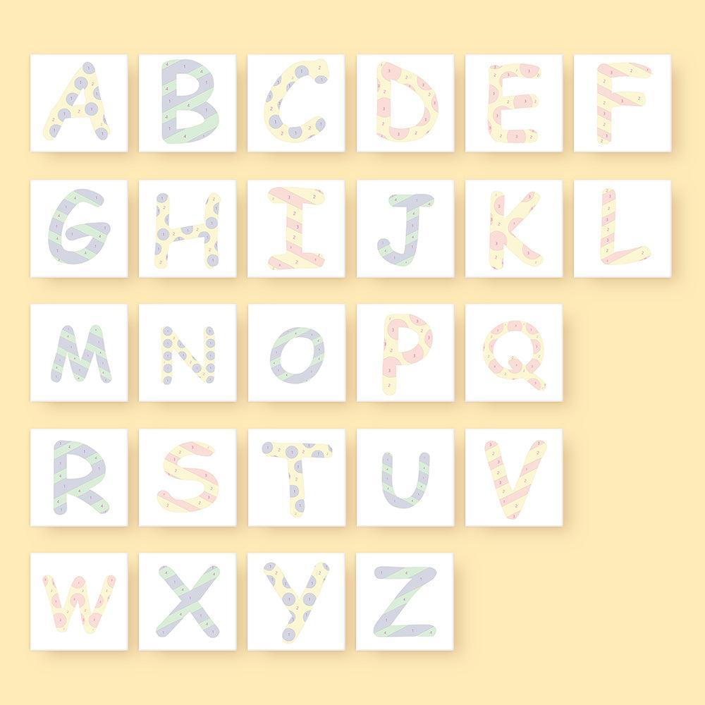 Paint by Numbers β Alphabet Painting Kit | A to Z Jungle Stripes & Dots
