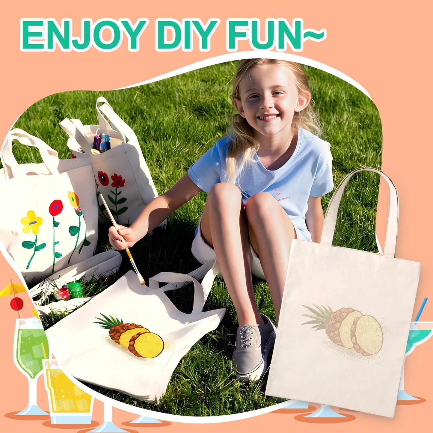 Paint by Numbers - DIY Totebag | Pineapple Twist