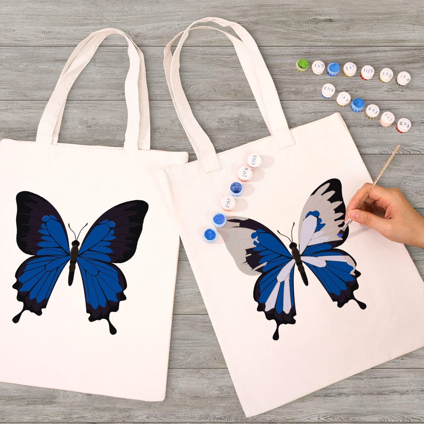 Paint by Numbers – DIY Totebag | Blue Majesty