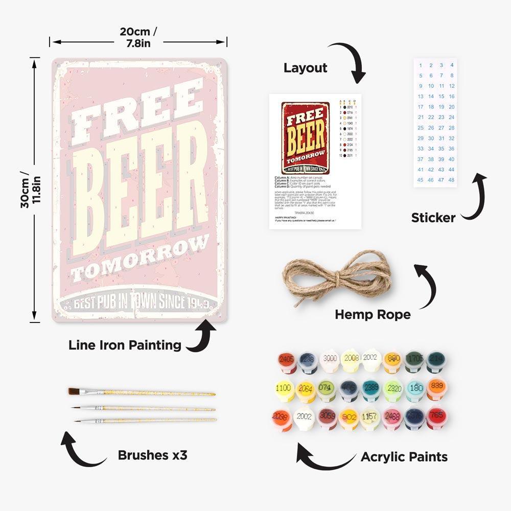 Paint by Numbers – Vintage Metal Bar Art | Free Beer Tomorrow