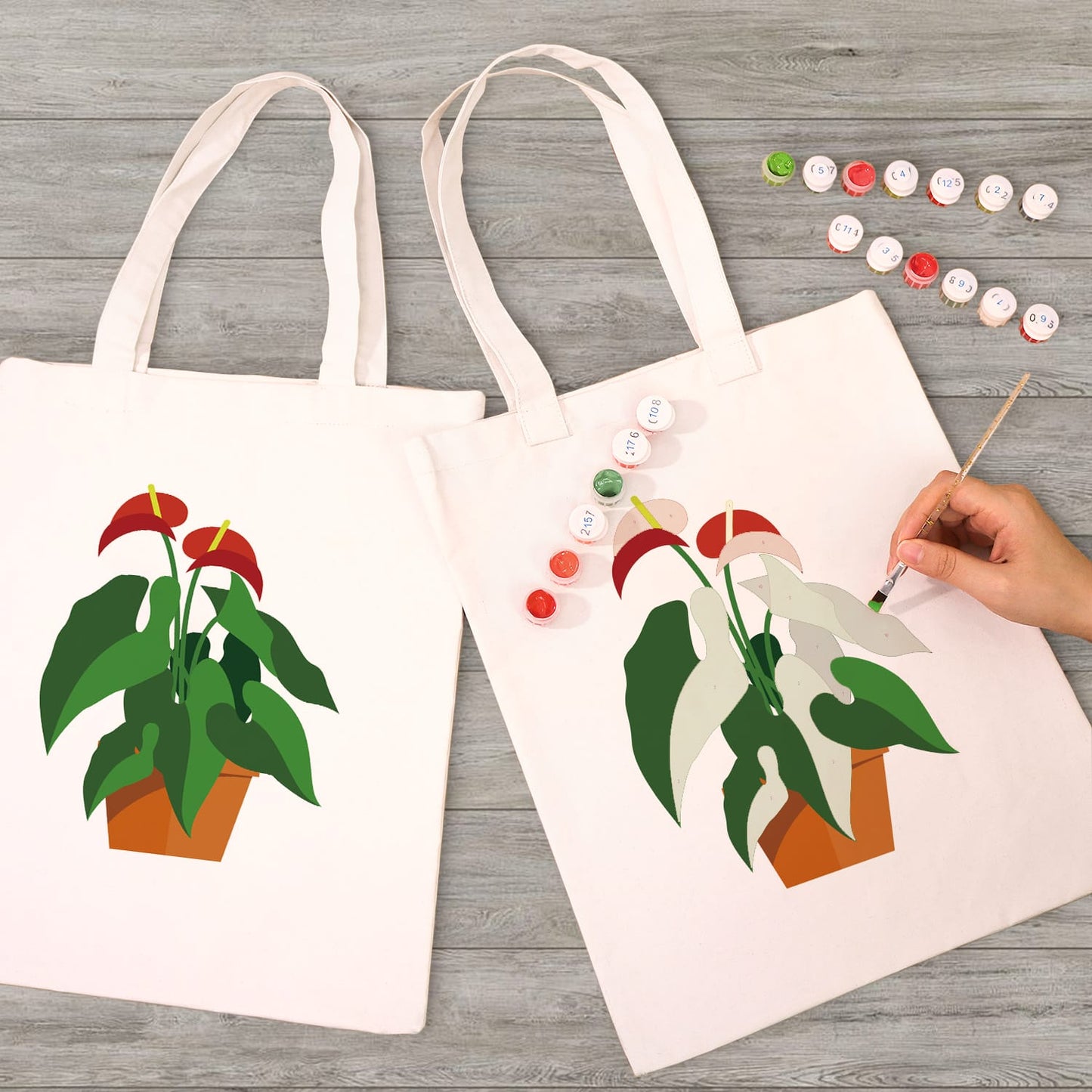 Paint by Numbers – DIY Totebag | Potted Charm