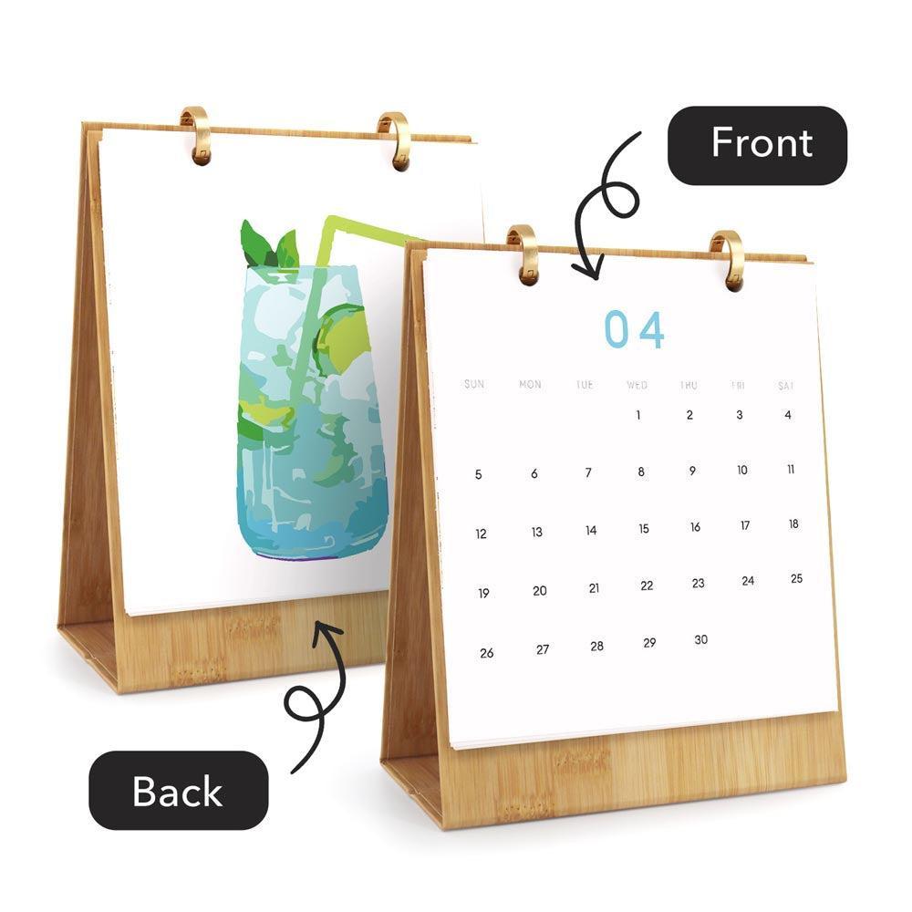 Paint by Numbers - 2026 Desk Calendar - Colorful Cocktails