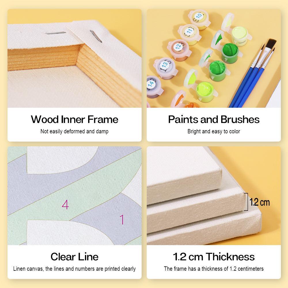 Paint by Numbers β Alphabet Painting Kit | A to Z Jungle Stripes & Dots