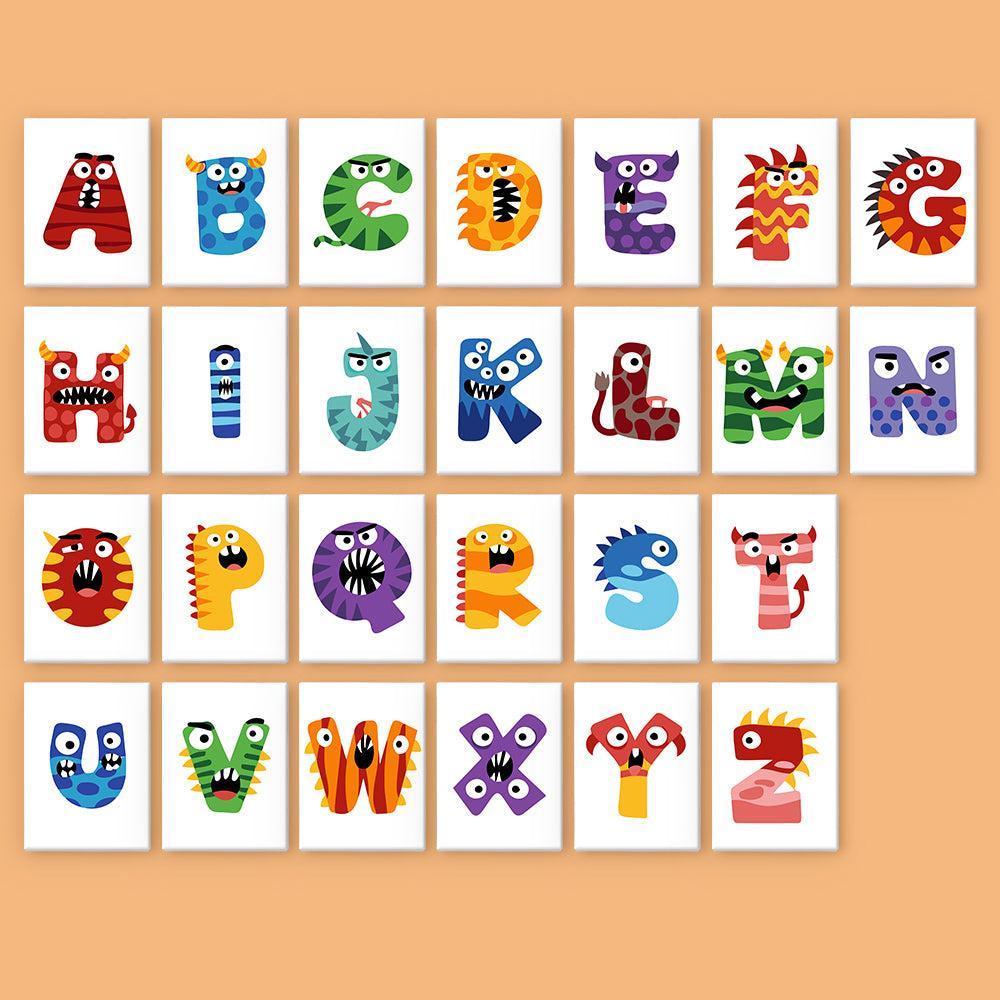 Paint by Numbers – Alphabet Painting Kit | Bold & Colorful Monsters A–Z