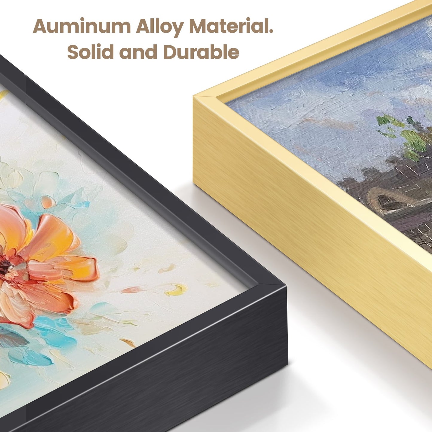 Aluminum DIY Frame – Modern Canvas Display | Multiple Sizes & Colors