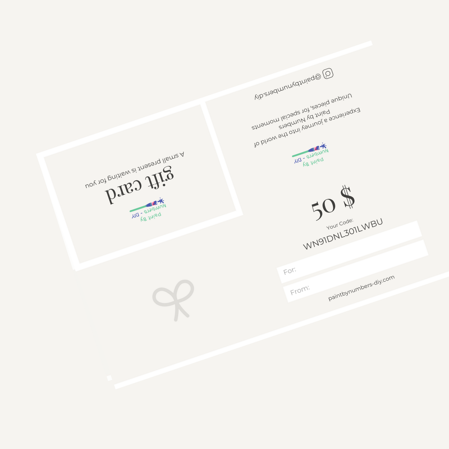 Paint by numbers - gift card