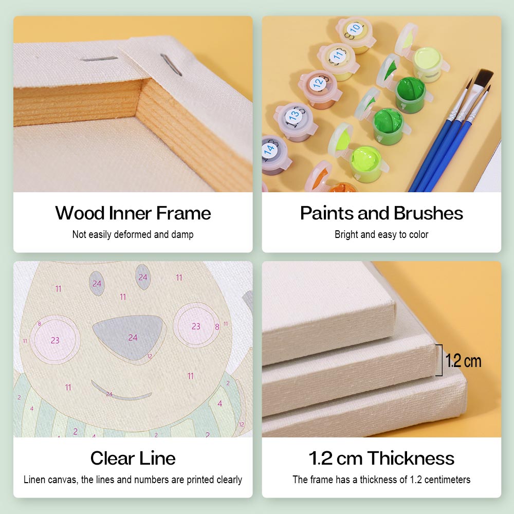 Paint by Numbers – 9 Mini Paintings | Christmas Friends Set