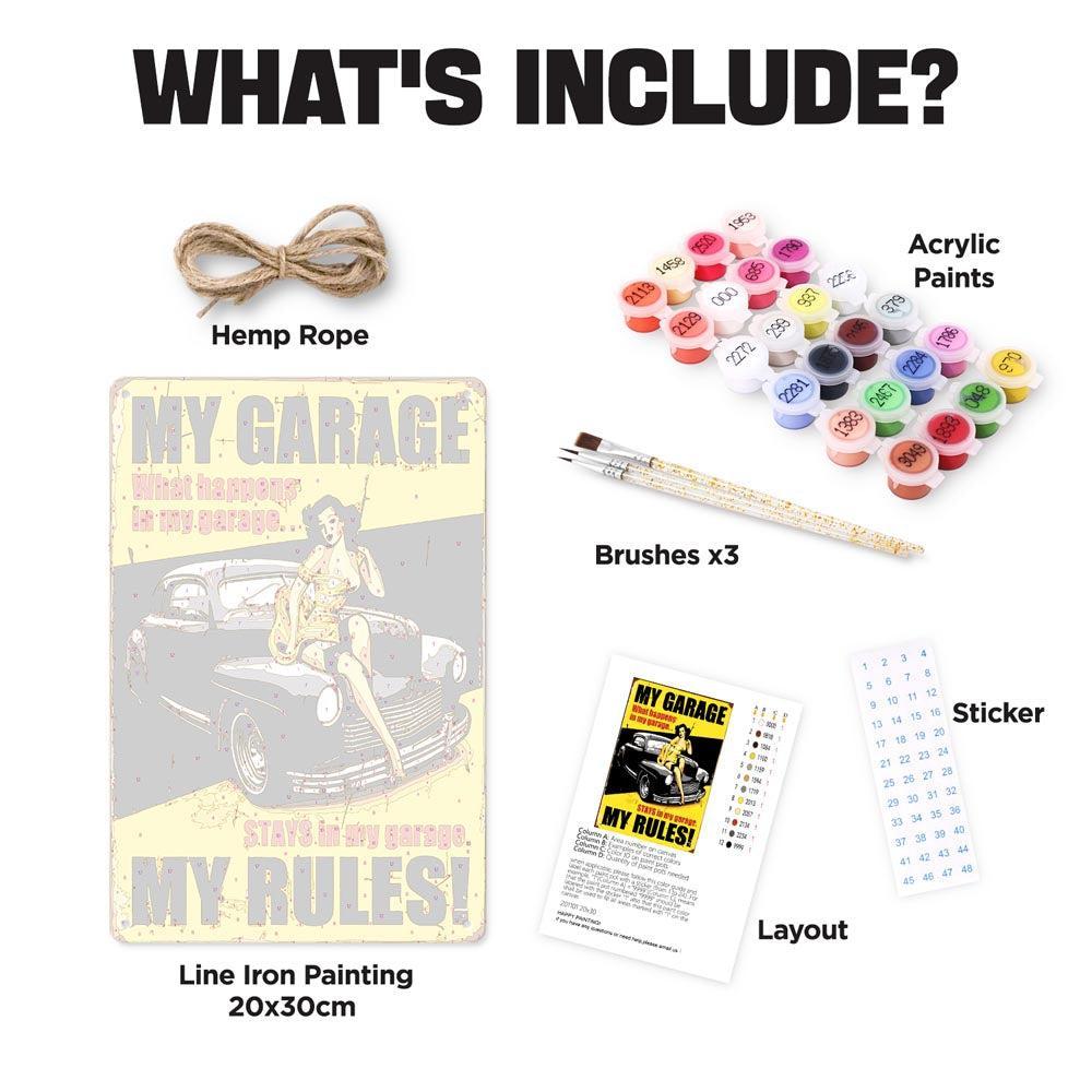Paint by Numbers – Vintage Metal Garage Art | My Garage, My Rules