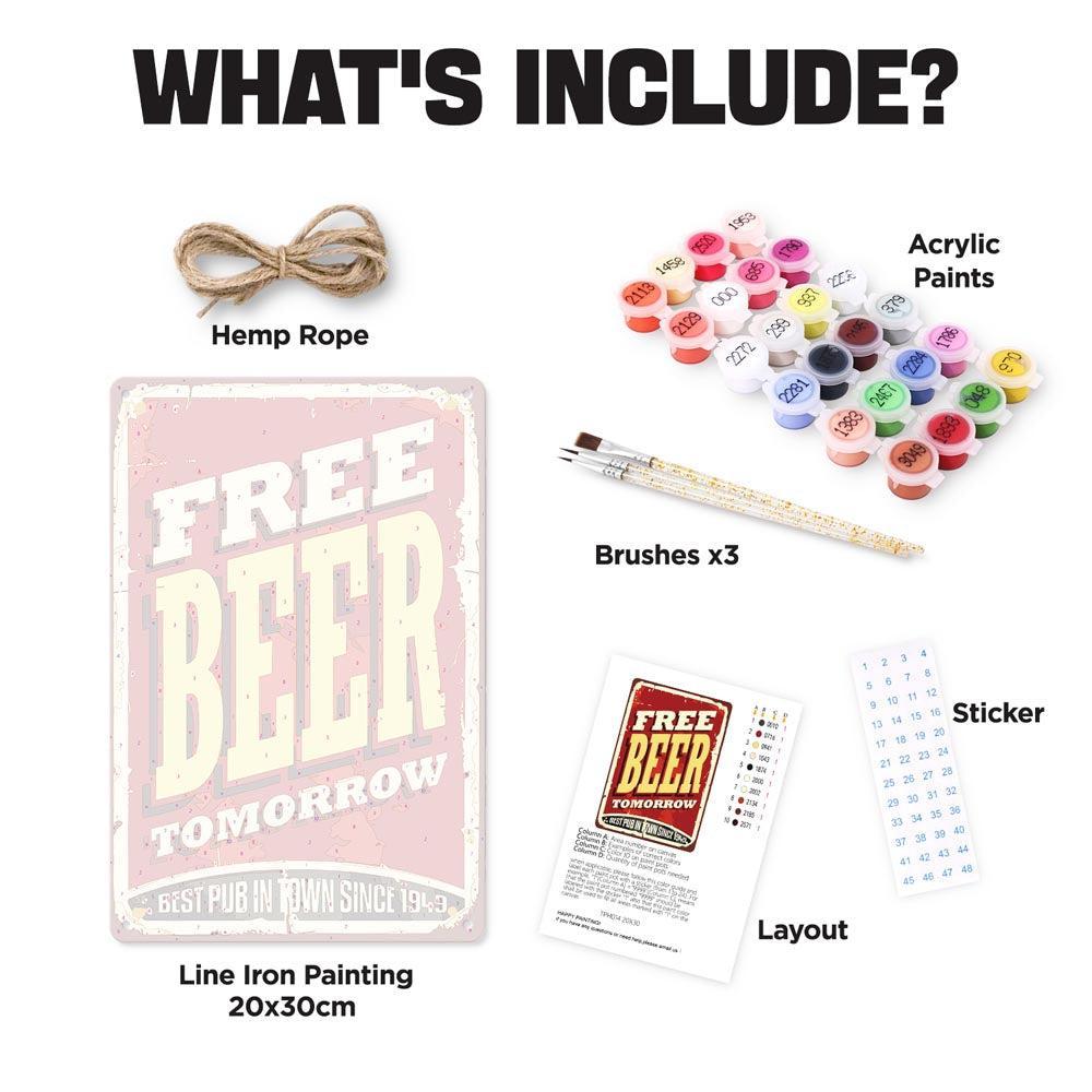 Paint by Numbers – Vintage Metal Bar Art | Free Beer Tomorrow