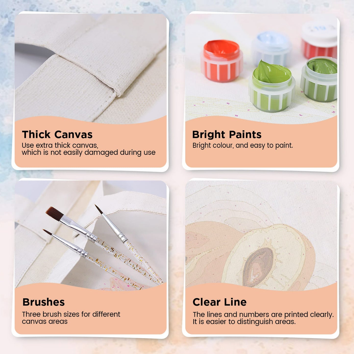 Paint by Numbers - DIY Totebag | Peach Delight