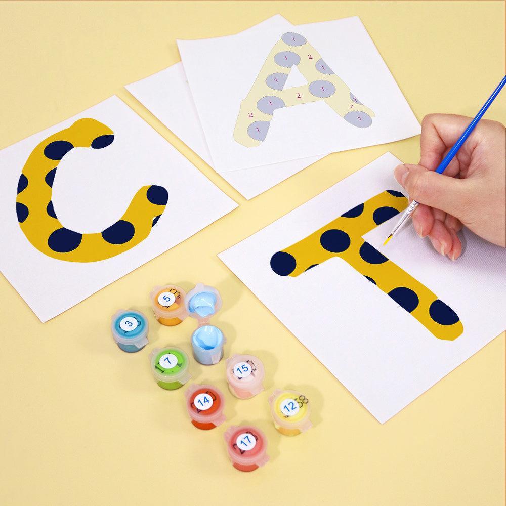 Paint by Numbers β Alphabet Painting Kit | A to Z Jungle Stripes & Dots