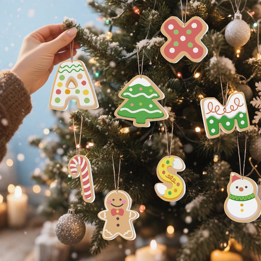 Paint by Numbers – 8 Christmas Ornaments – Gingerbread Cookies & Festive Treats Set