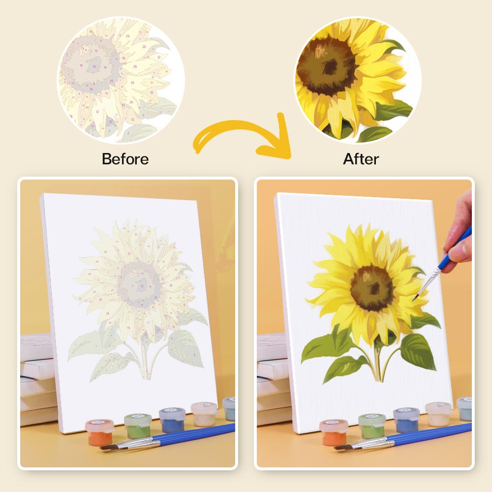 Paint by Numbers – 6 Mini Paintings | Floral Favorites Set