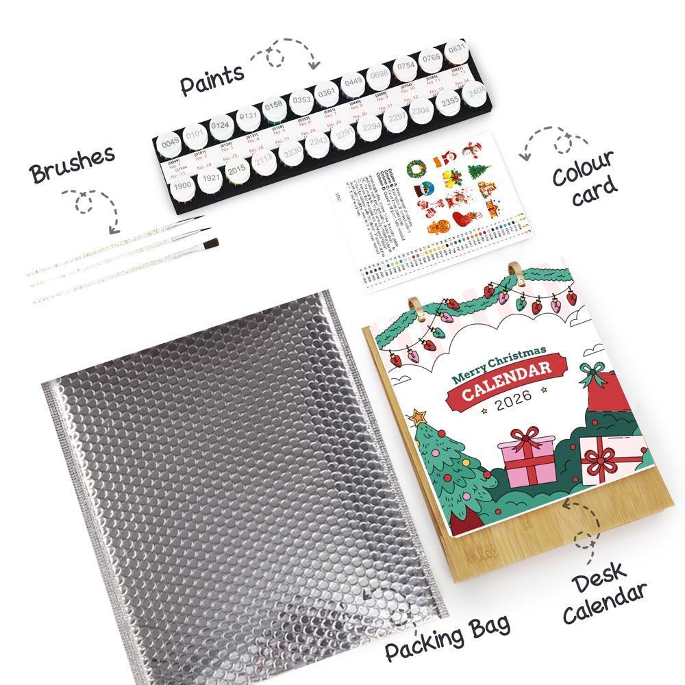 Paint by Numbers - 2026 Desk Calendar - Christmas Cheer