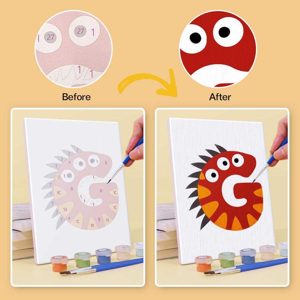 Paint by Numbers – Alphabet Painting Kit | Bold & Colorful Monsters A–Z
