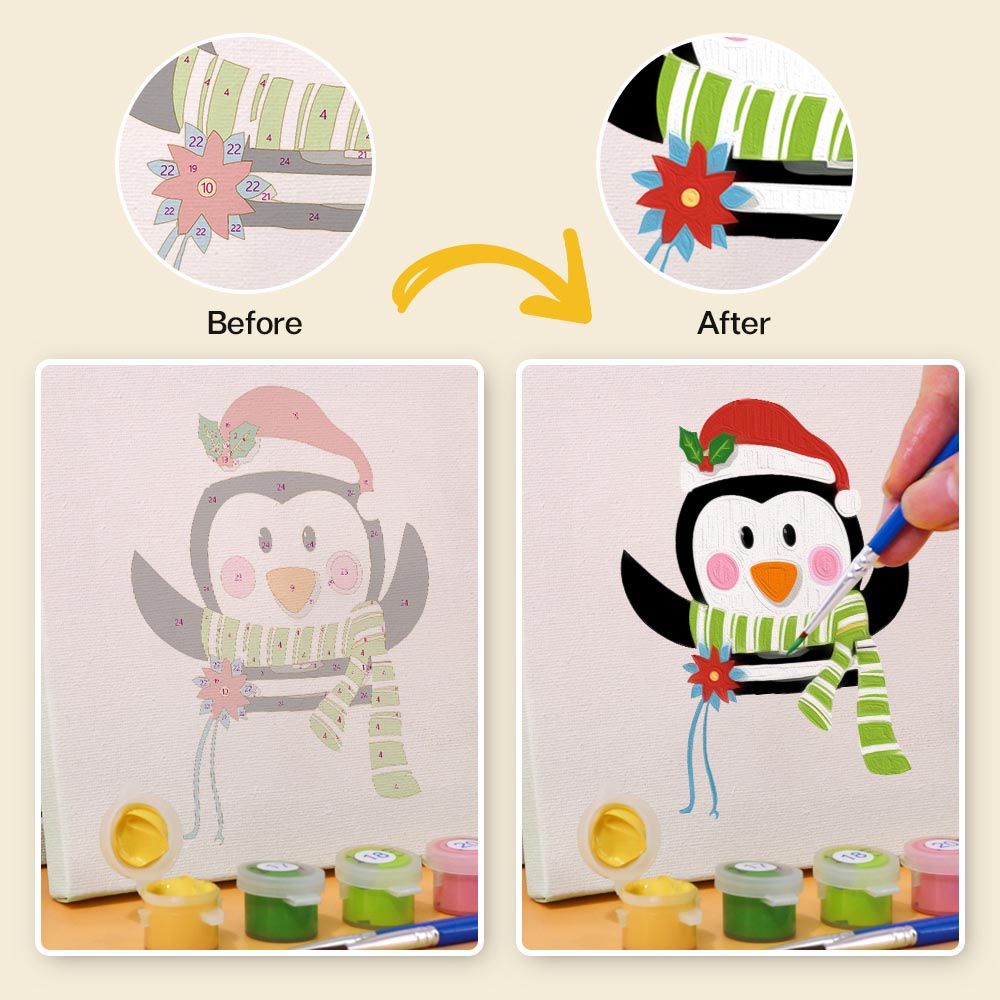 Paint by Numbers – 9 Mini Paintings | Christmas Friends Set