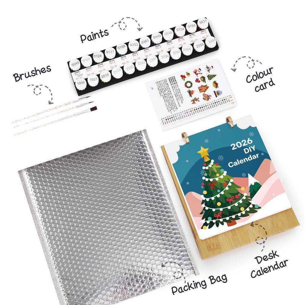 Paint by Numbers - 2026 Desk Calendar - Christmas Joy