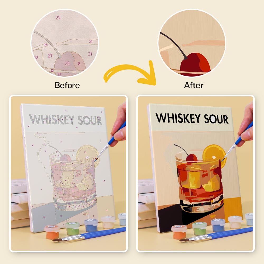 Paint by Numbers – 6 Mini Paintings | Signature Cocktails Set