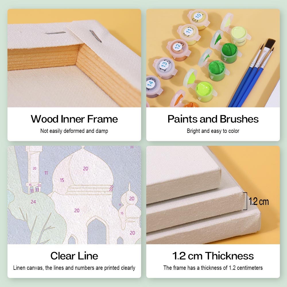 Paint by Numbers – 6 Mini Paintings | World Architecture Set