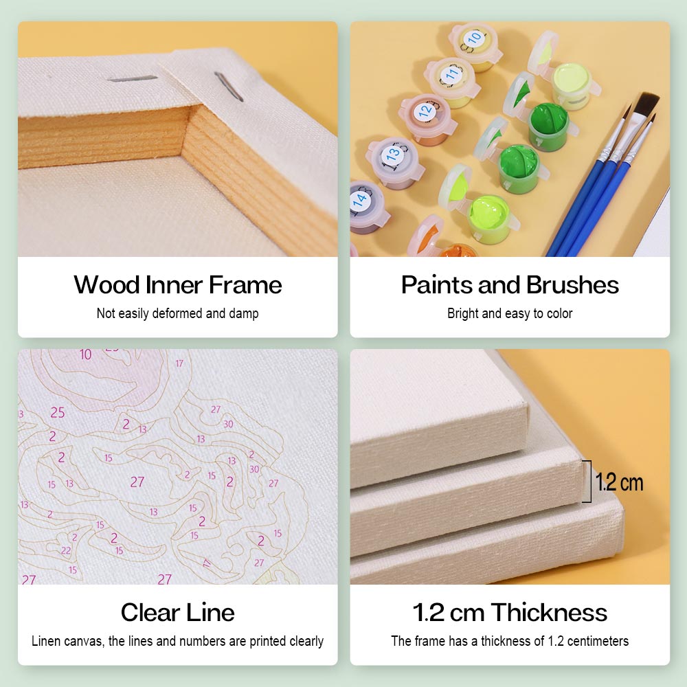 Paint by Numbers – 6 Mini Paintings | Dessert Dreams Set
