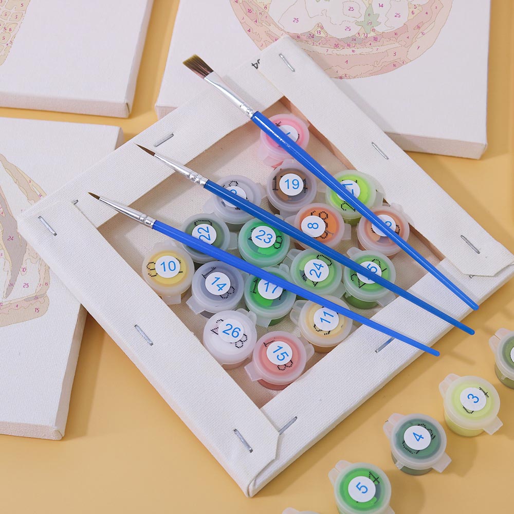 Paint by Numbers – 6 Mini Paintings | Ice Cream & Treats Set