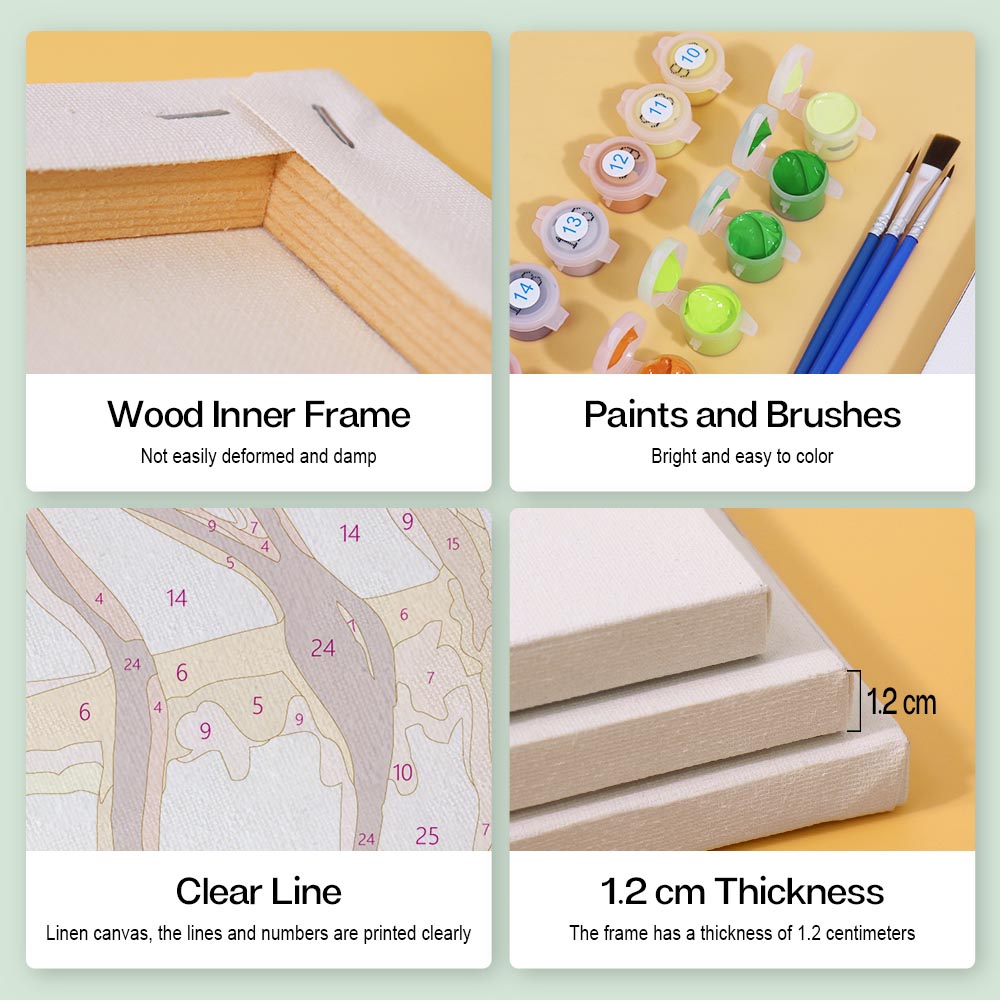 Paint by Numbers – 6 Mini Paintings | Ice Cream & Treats Set