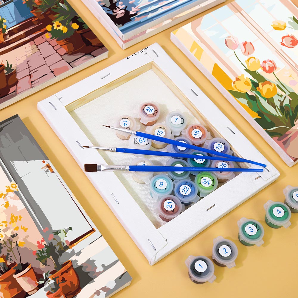 Paint by Numbers – 6 Mini Paintings | Blooming Doorways Set