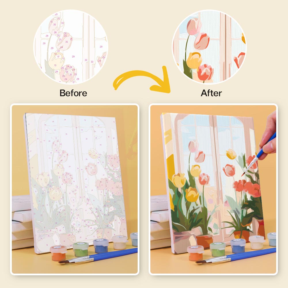 Paint by Numbers – 6 Mini Paintings | Blooming Doorways Set