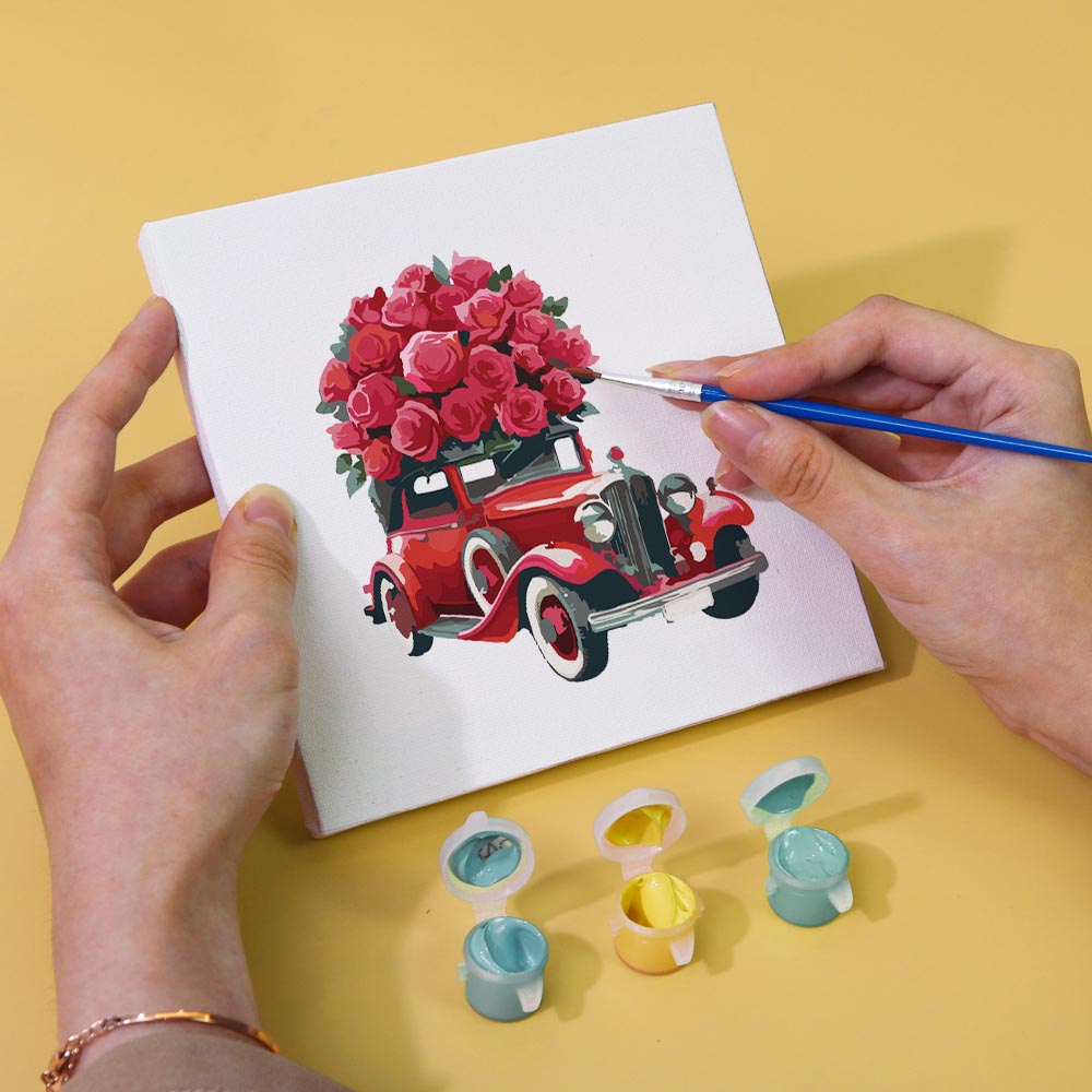 Paint by Numbers – 6 Mini Paintings | Romantic Roses Set